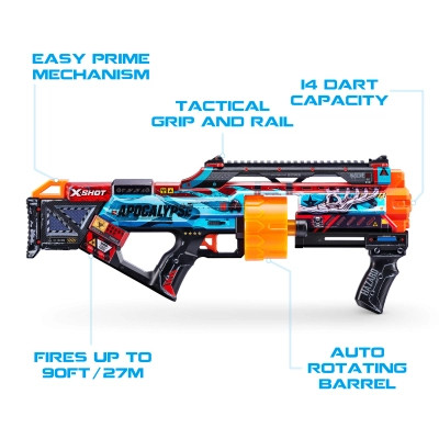 Іграшкова зброя Zuru X-Shot Швидкострільний бластер Skins Last Stand Faze (16 патронів) (36518H)