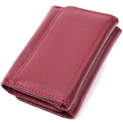 Гаманець ST Leather З натуральної шкіри Бордовий (19479)