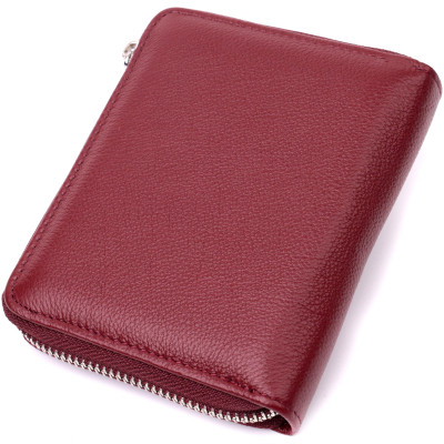 Гаманець ST Leather З натуральної шкіри Бордовий (19487)