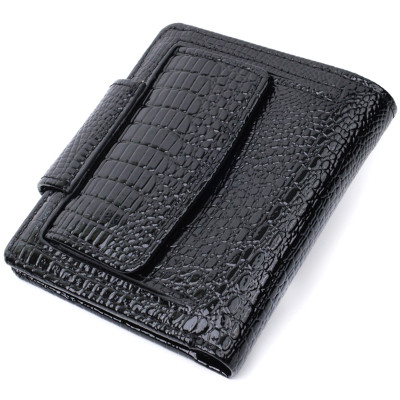 Гаманець ST Leather З натуральної шкіри Чорний (22686)