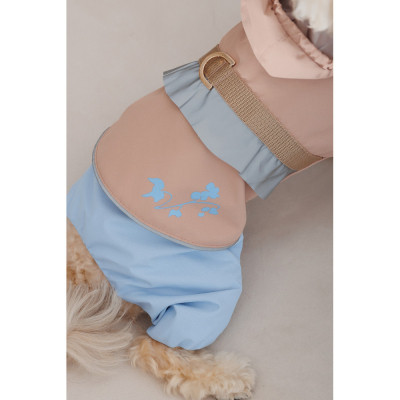 Дощовик для тварин Pet Fashion Tina М бежевий/блакитний (4823082435173)