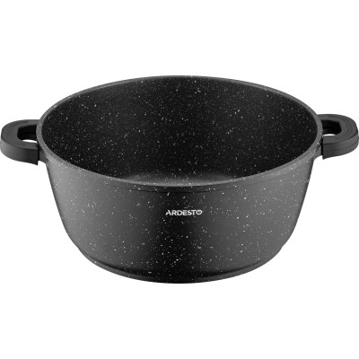 Каструля Ardesto Gemini Anzio скляна кришка 28 см 6,4 л чорна (AR2426GE)