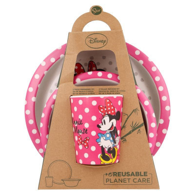 Набір дитячого посуду Stor Disney - Minnie Mouse, Bamboo Premium Set (Stor-01285)