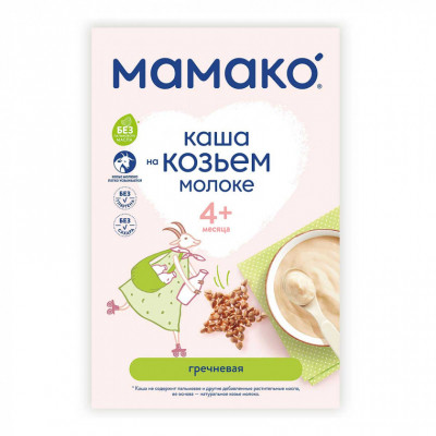 Дитяча каша MAMAKO гречана на козячому молоці 200 г (4607088795994)