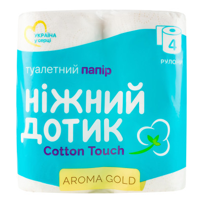 Туалетний папір Ніжний дотик Aroma Gold 2 шари 4 рулони (4823019010992)