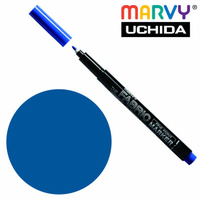 Художній маркер Marvy Синій, д/св. тканин, односторонній, 2мм, #522, Fine point (028617520308)