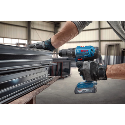 Шуруповерт Bosch GSB 183-LI 18V, 2х2Ah, 21-56Нм, 374-1815 об/хв, кейс, 1.2кг (0.601.9K9.100)