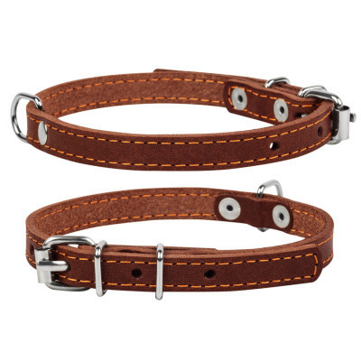 Ошейник для животных Collar одинарный Ш 20 мм Д 32-40 см коричневый (01336)