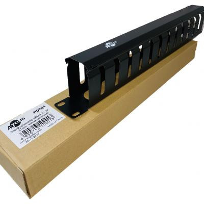 Кабельний організатор Atcom 19&quot; 1U гребенчатый, цельнометалический (P0001)