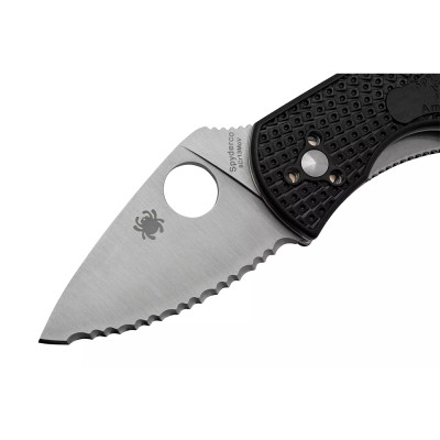 Ніж Spyderco Ambitious Serrated Black (C148SBK)