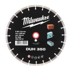Круг відрізний Milwaukee алмазний DUH 350 для бетону (4932478707)