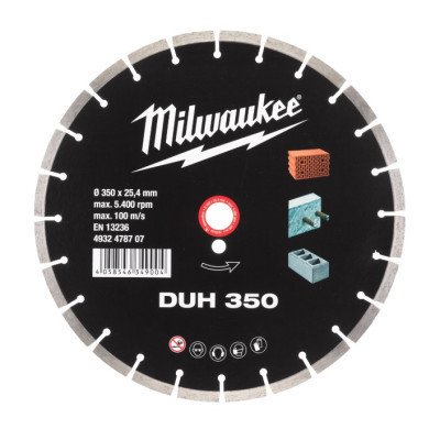 Круг відрізний Milwaukee алмазний DUH 350 для бетону (4932478707)