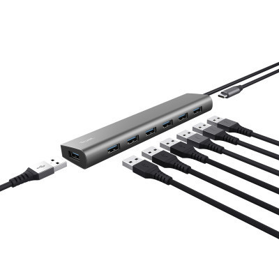 Порт-реплікатор Trust Dalyx 7-in-1 USB-A 3.2 Aluminium Dock (24967_TRUST)