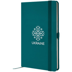 Книга записна Axent Partner Вишиванка 125x195 мм, 96 аркушів, клітинка, малахітова (8201-31-7-A)