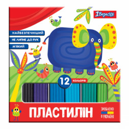 Пластилін 1 вересня Zoo Land 12 кол., 240 г (540586)