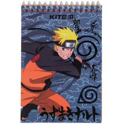 Блокнот Kite на спіралі Naruto А6, 48 аркушів, нелінований (NR23-196-2)