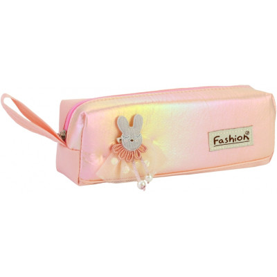 Пенал Cool For School 1 відділення з аплікацією Рожевий (CF6891-pink)
