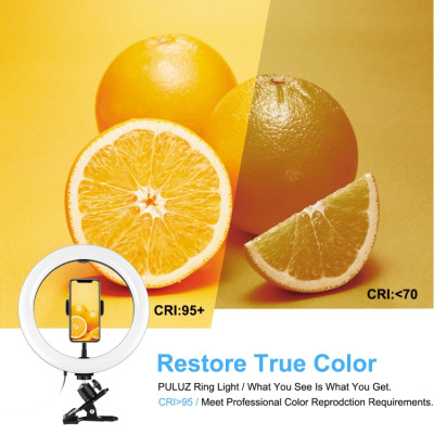 Набір блогера Puluz Ring USB LED lamp PKT3126B 10.2&quot; + зажим (PKT3126B)