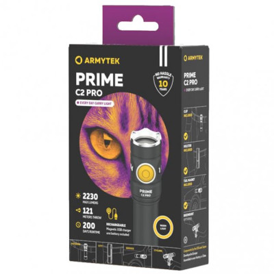Ліхтар Armytek Prime C2 Pro Marnet USB Warm (F08101W)