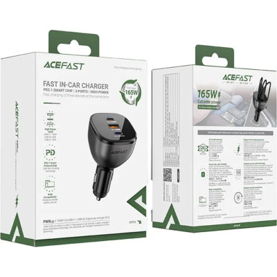Зарядний пристрій Acefast 3xUSB 165W (2xUSB-C + USB-A) B14 (6974316282938)