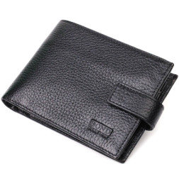 Гаманець Bond Accessories З натуральної шкіри Чорний (22042)