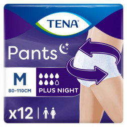 Підгузки для дорослих Tena Pants Plus Night труси нічні Розмір Medium 12 шт (7322540839913)