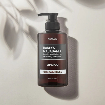 Шампунь Kundal Honey &amp; Macadamia Nature Shampoo English Rose 500 мл (8809568740487)