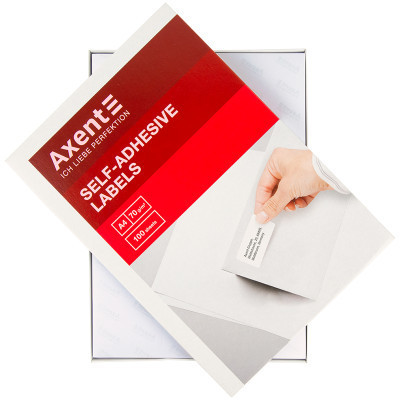 Етикетка самоклеюча Axent 105x58 (10 на листі) с/кл (100 листів) (2472-A)