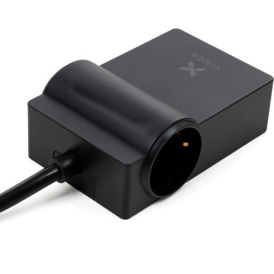 Зарядний пристрій Vinga 65W PD/QC 2xUSB-C+2xUSB-A+2xSchukoF 1.5m CEE7/7 (VCHG2OAC65)