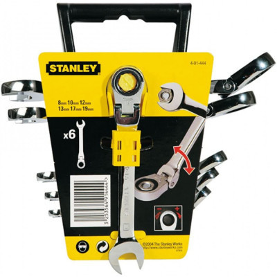 Ключ Stanley комбинированных MaxiDrive Plus, храповой механизмом, 6 шт (4-91-444)
