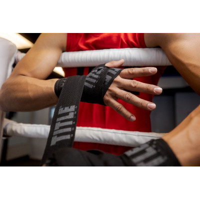 Бинт для спорту Title Boxing Power-Flex Elite 180&quot; 4.5м Black (TPFHW BK)