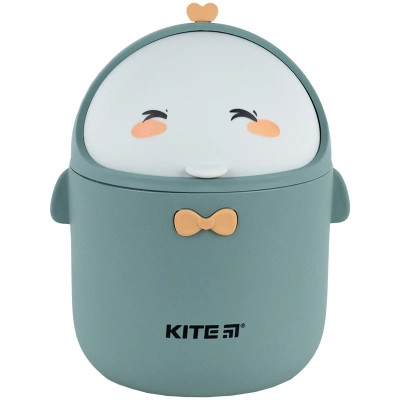 Кошик для паперів Kite Настільний контейнер для сміття, сіро-зелений (K24-010-1)