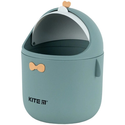 Кошик для паперів Kite Настільний контейнер для сміття, сіро-зелений (K24-010-1)