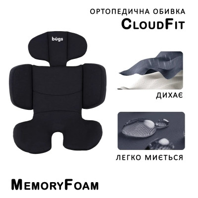 Автокрісло Bugs Aera 360 i-Size, ISOFIX, (0–36 кг) Shadow Grey (4823056520003)
