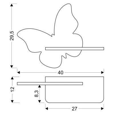 Світильник Candellux BUTTERFLY (21-85153)
