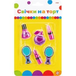 Свічка Maxi Мейкап 6 шт на торт (MX624031)