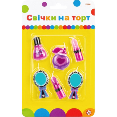 Свічка Maxi Мейкап 6 шт на торт (MX624031)