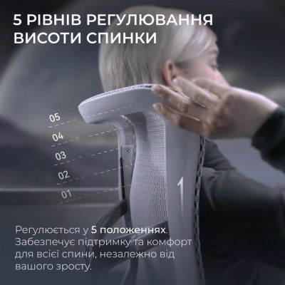 Офісне крісло Sihoo DORO S300 Mesh Light Grey (S300-M202)