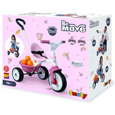 Дитячий велосипед Smoby Be Move 2 в 1 з багажником Рожевий (740332)
