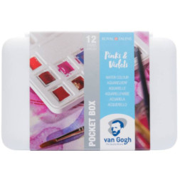 Акварельні фарби Royal Talens Van Gogh Pocket box Pinks &amp; Violets 12 кольорів (8712079422813)