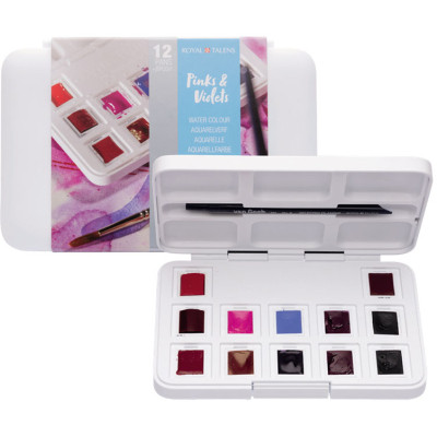 Акварельні фарби Royal Talens Van Gogh Pocket box Pinks &amp; Violets 12 кольорів (8712079422813)