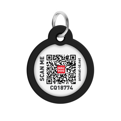 Адресник для тварин WAUDOG Smart ID з QR паспортом &quot;Леопард&quot;, коло 30 мм (230-4066)
