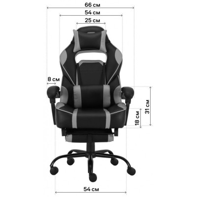 Крісло ігрове GT Racer X-2748 Black (X-2748 Fabric Black Suede)