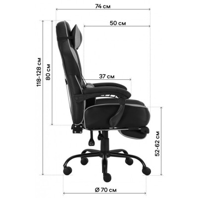 Крісло ігрове GT Racer X-2748 Black (X-2748 Fabric Black Suede)