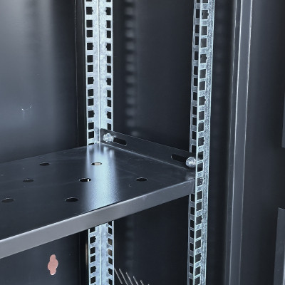Шафа настінна GEAR 12U 19&#039;&#039; 600x600x600 мм, + полка 19&quot;, black (GWMSN-12U-600-600)