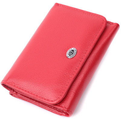 Гаманець ST Leather З натуральної шкіри Червоний (22721)