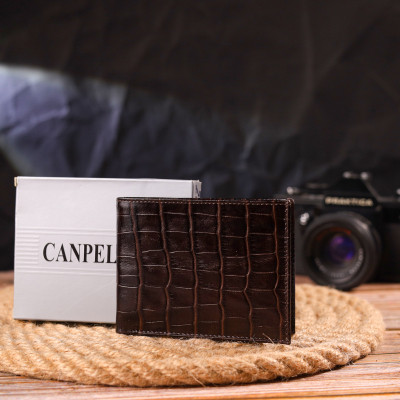 Портмоне Canpellini З натуральної шкіри Коричневе (21522)