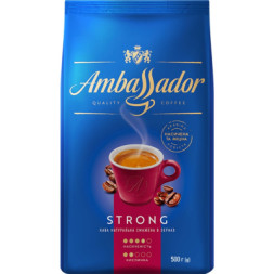 Кава Ambassador в зернах 500г пакет, &quot;Strong&quot; (am.53232)