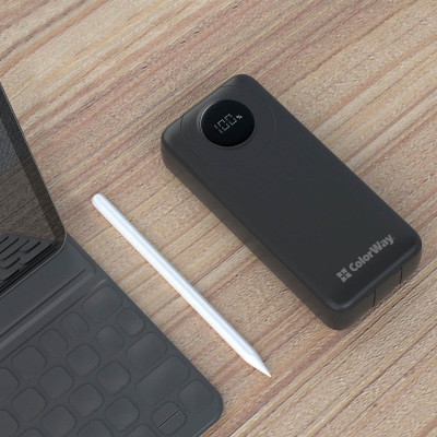 Батарея універсальна ColorWay 20 000 mAh EnergyPlus PD/18W, QC3.0/22.5W, Black (CW-PB200LPB4BK-PDD)
