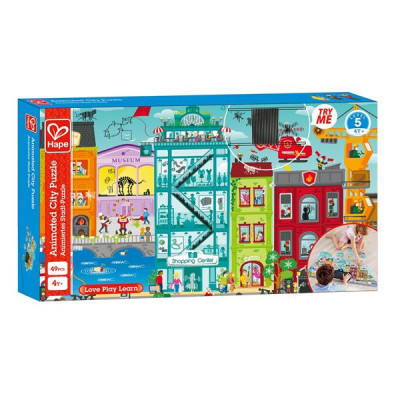 Пазл Hape Міський пейзаж з анімацією 49 елементів (E1629)